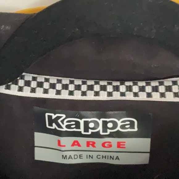 Kappa Varsity Bomber Jacket Black and Yellow - Picture 2 of 7